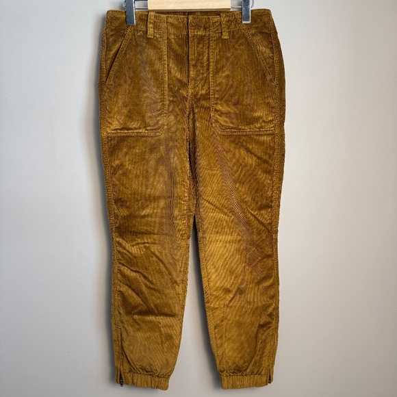 Banana Republic Women's Jogger Style Corduroy Ankle Zip Pants Sz 6 Copper Brown - Picture 1 of 13